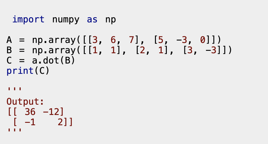 matrix assignment numpy