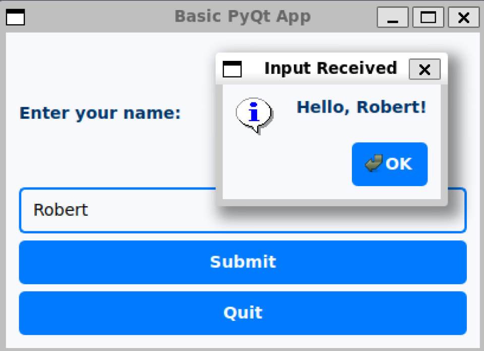 Successful creation of a Python GUI with PyQt