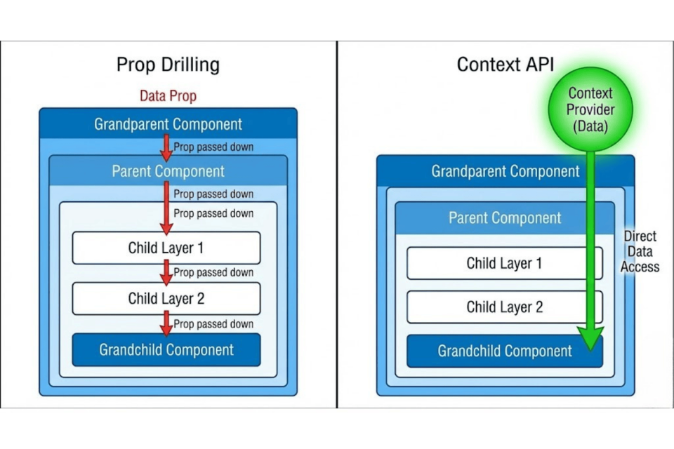 What is prop drilling (explained with a chart)