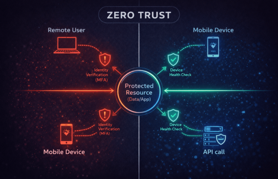 Zero Trust Security Architecture Diagram for Cloud Specialists