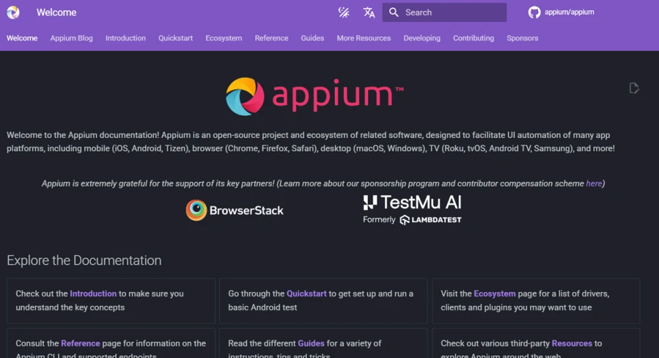 Appium mobile test automation framework showing iOS and Android native app test execution on real and simulated devices