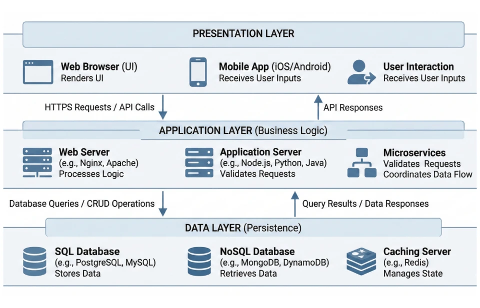 web application architecture layers