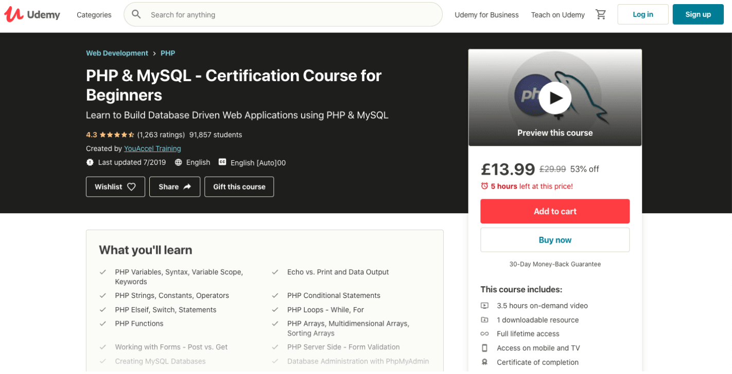 PHP & MySQL - Certification Course for Beginners